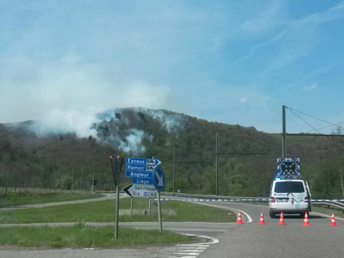Gros incendie dans les bois du Sart-Tilman