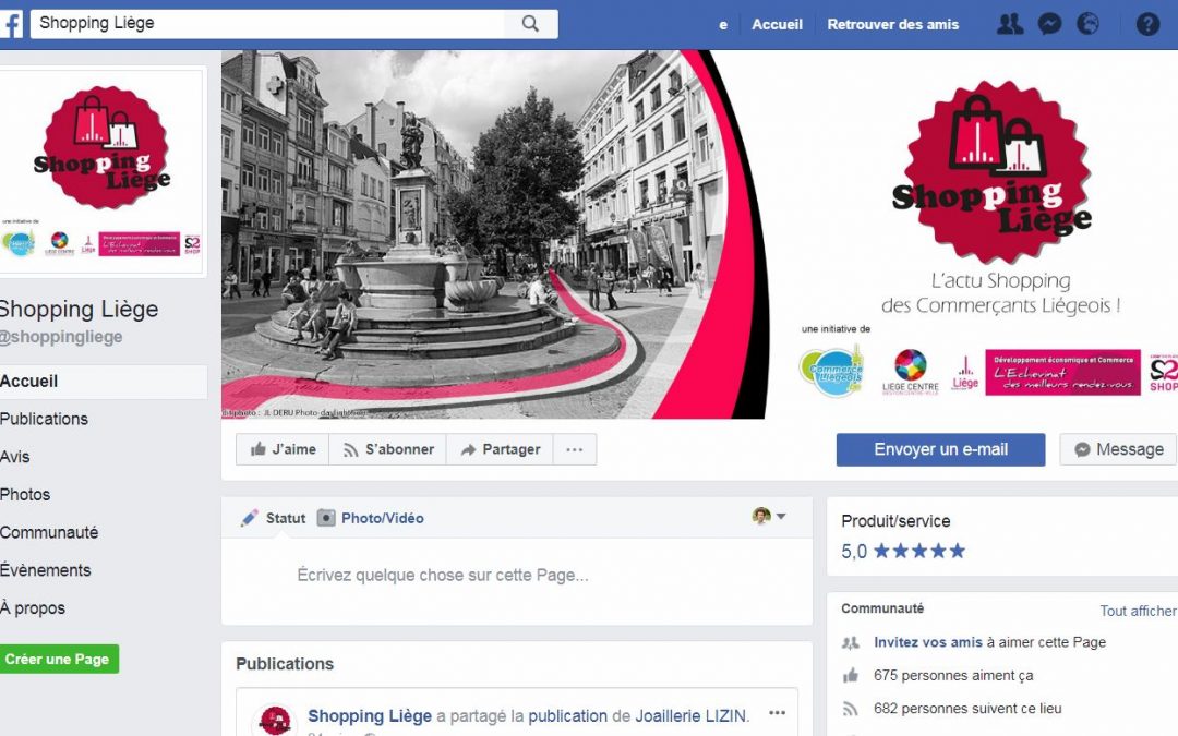 Nouvelle page Facebook des commerçants liégeois