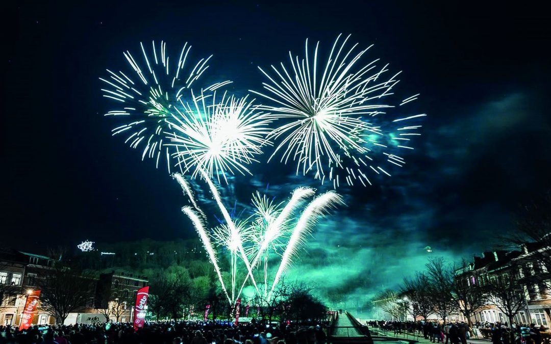 Feu d’artifice tiré depuis l’esplanade Saint-Léonard le 31 décembre