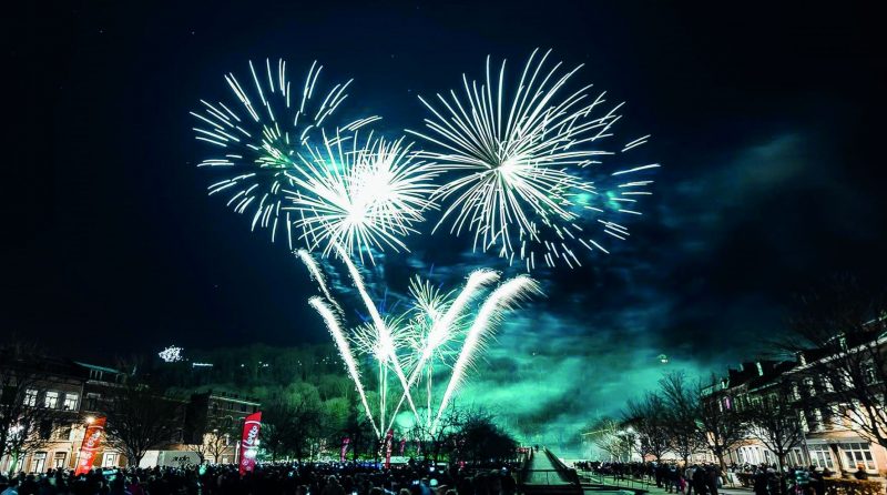 Feu d’artifice tiré depuis l’esplanade Saint-Léonard le 31 décembre