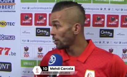 Mehdi Carcela, le capitaine du Standard, après le choc wallon de ce dimanche : “le penalty est discutable” (vidéo)