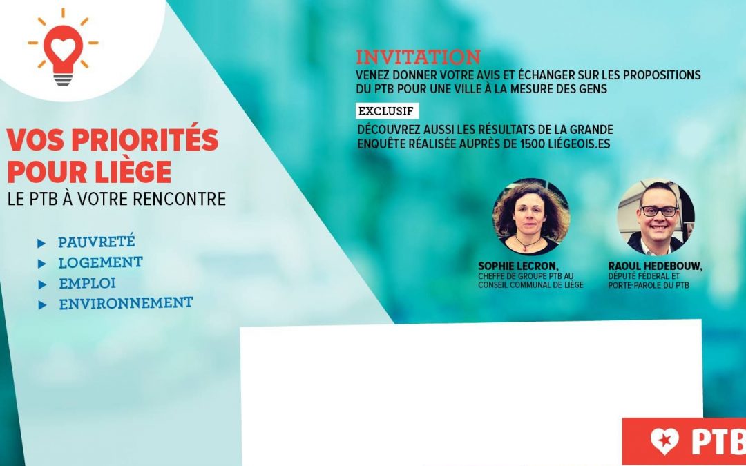 Sondage du PTB en vue des élections d’octobre