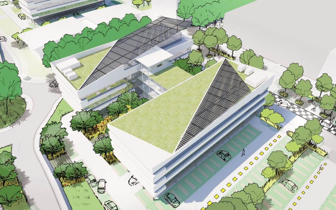 66.000m² de nouveaux bureaux et surfaces commerciales sur le parking de Liege Airport.