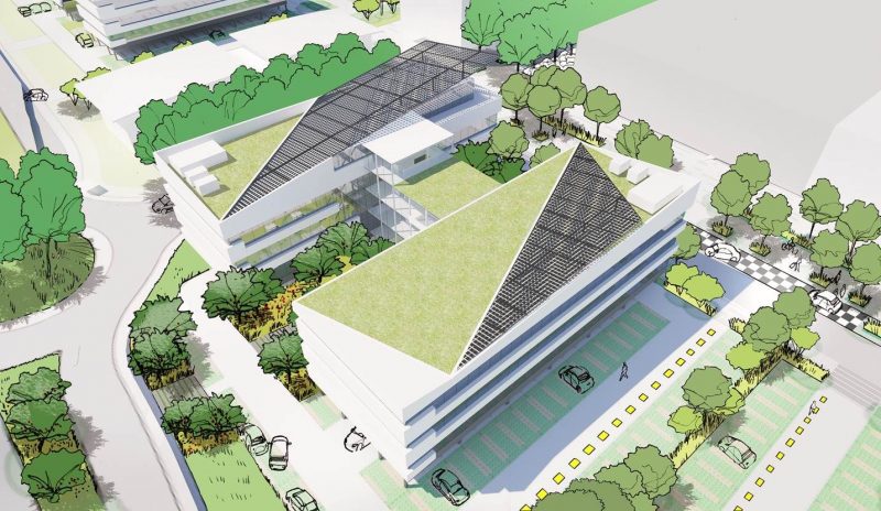 66.000m² de nouveaux bureaux et surfaces commerciales sur le parking de Liege Airport.