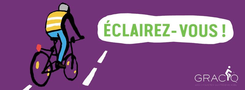 Des lampes LED et des chocolats offerts aux cyclistes par le GRACQ à l’occasion de la 11e édition de la campagne « éclairage »