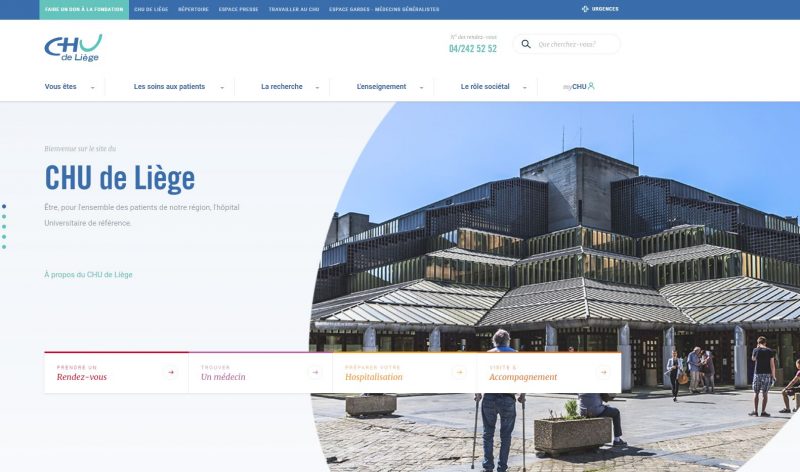 Le CHU a un nouveau site web depuis la semaine passée
