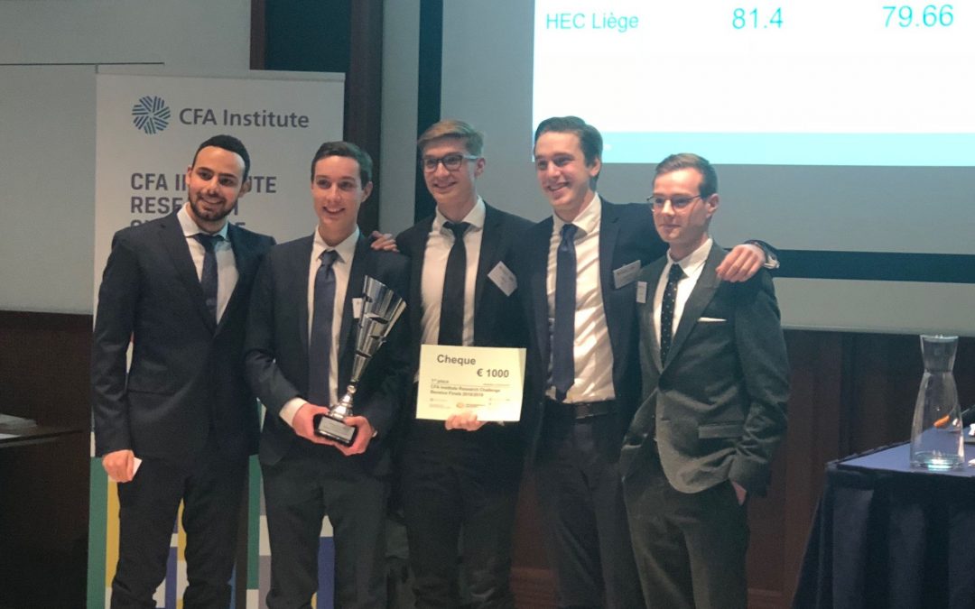 Prestigieux prix pour cinq étudiants en finance de HEC Liège