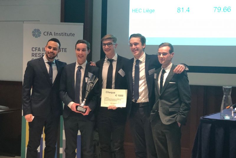 Prestigieux prix pour cinq étudiants en finance de HEC Liège