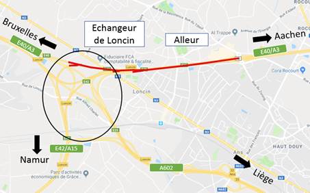 Travaux de nuit sur la E40/A3: mise à une voie de circulation entre Alleur et Loncin vers Bruxelles