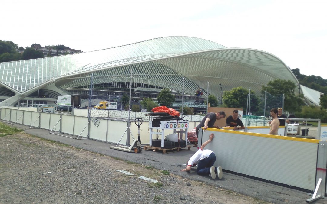 Tournoi de football pour les sans-abris sur l’esplanade des Guillemins