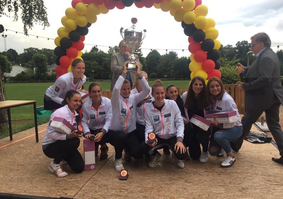 Les dames du club de tennis d’Embourg championnes de Belgique pour la première fois