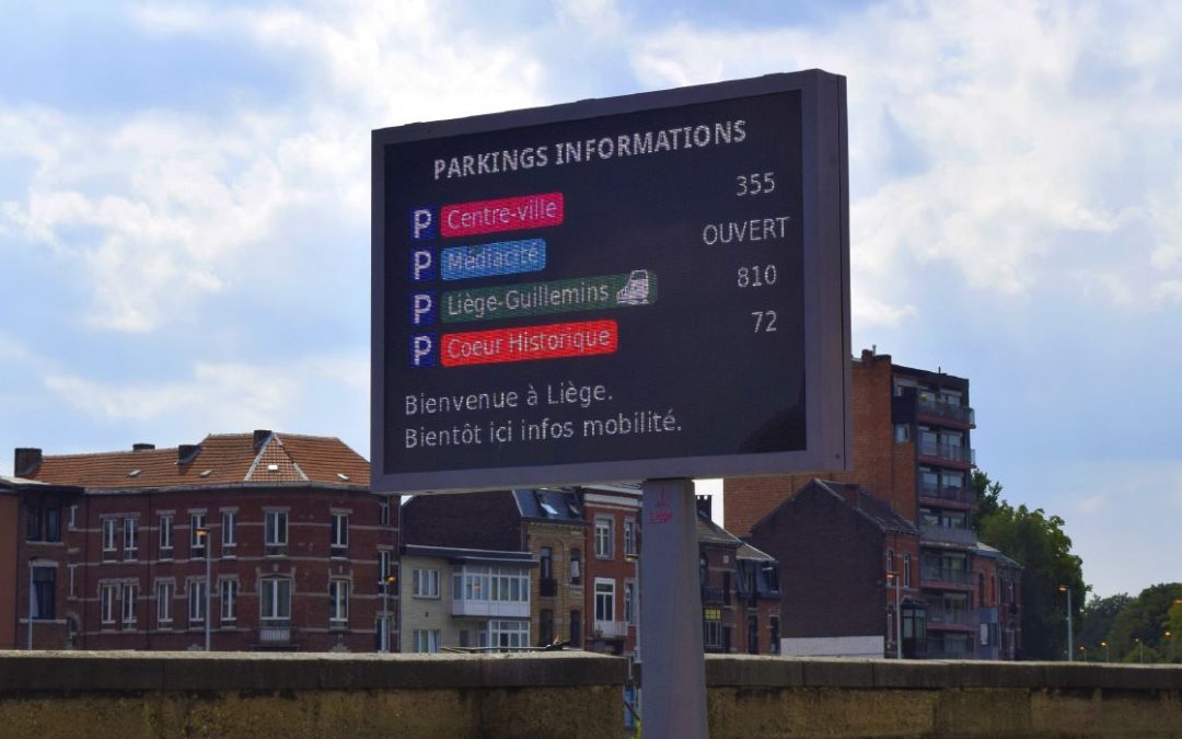 Le nouveau système de signalisation dynamique des parkings liégeois est en place