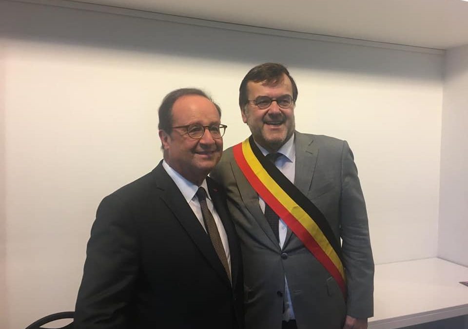 L’ancien président français François Hollande à Liège ce samedi