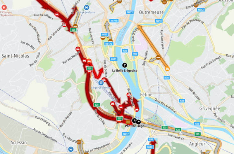 Le quartier de Fragnée complètement embouteillé mardi: voici pourquoi