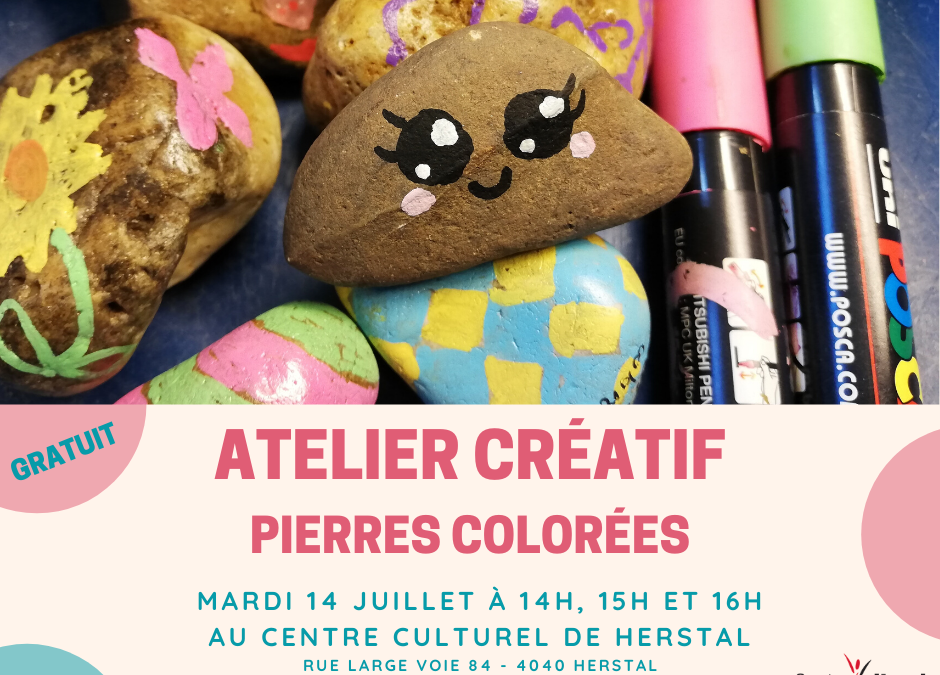 Agenda ► Atelier créatif Parent/Enfant – Pierres colorées – Gratuit