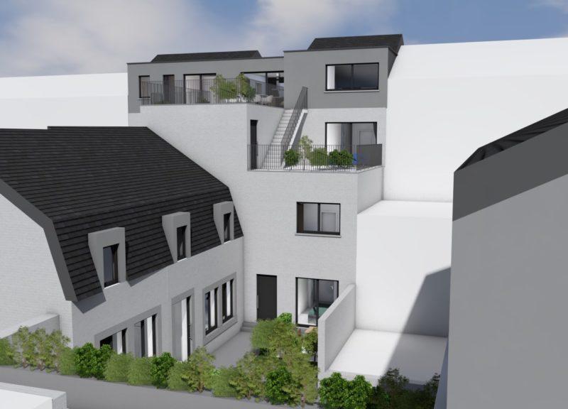 Nouveaux immeubles en Féronstrée et rue de la Rose