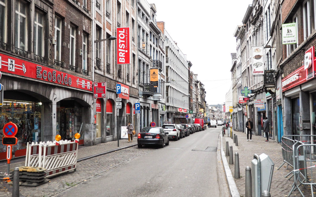 Sondages pour les travaux du tram en Féronstrée et place du Marché