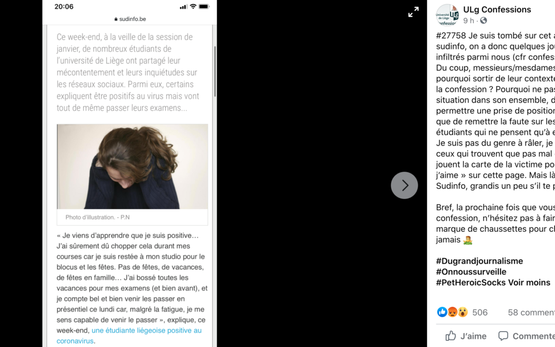 “Sudinfo, grandis un peu s’il te plait”: des étudiants liégeois outrés par un article de Sudpresse