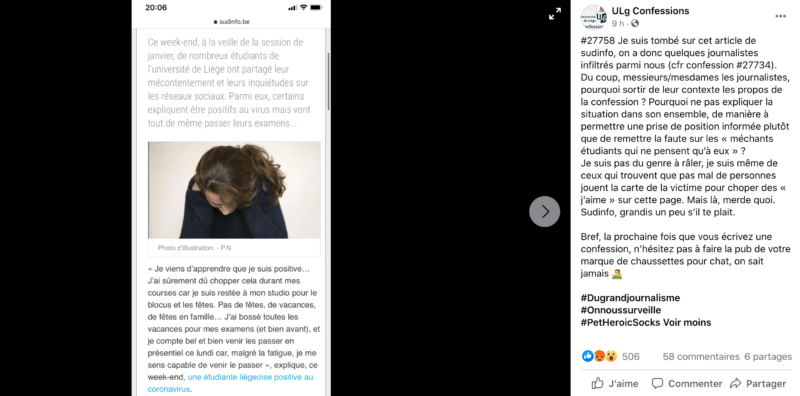 « Sudinfo, grandis un peu s’il te plait »: des étudiants liégeois outrés par un article de Sudpresse