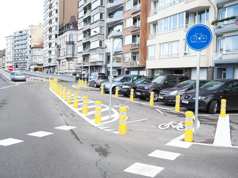 Nouvelle piste cyclable trémie Van Beneden: surtout pour les cyclistes les plus rapides
