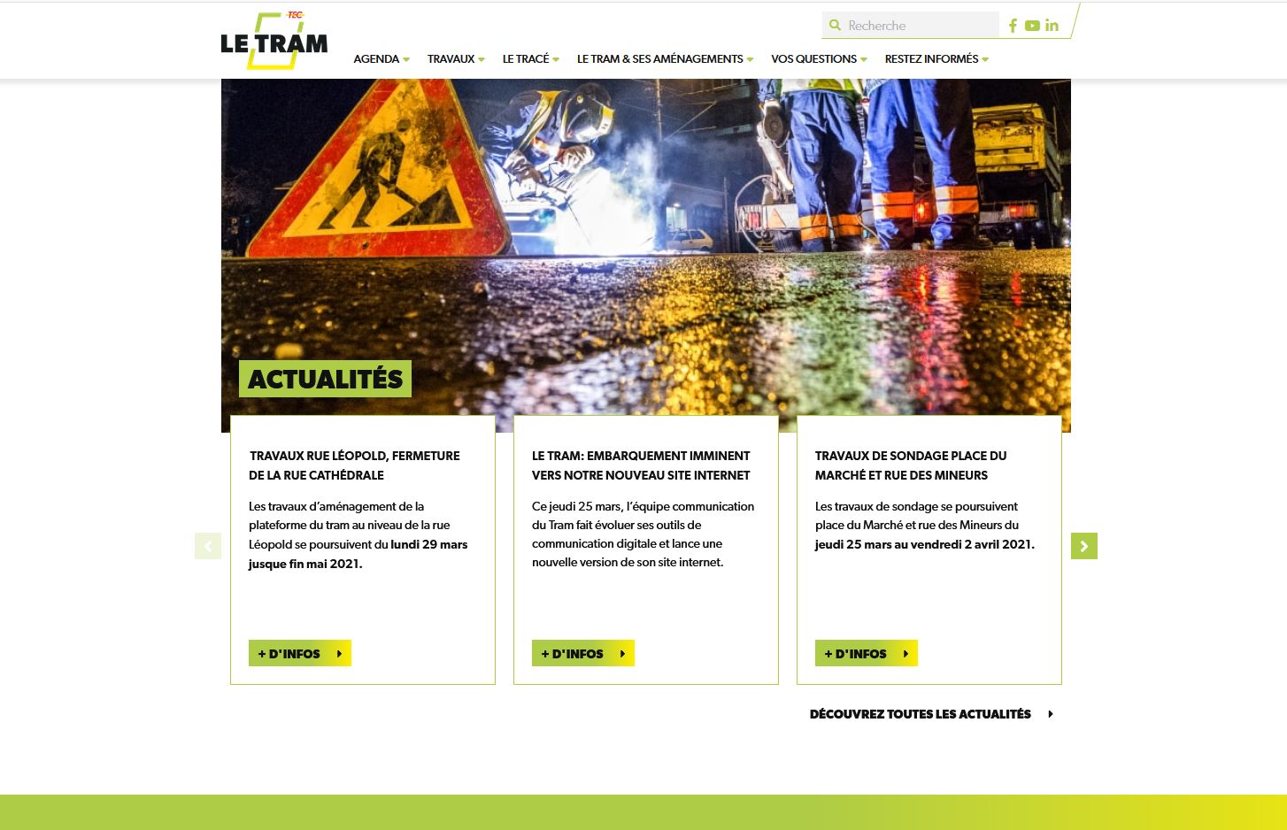 Le site web du tram mis en ligne dans une nouvelle version