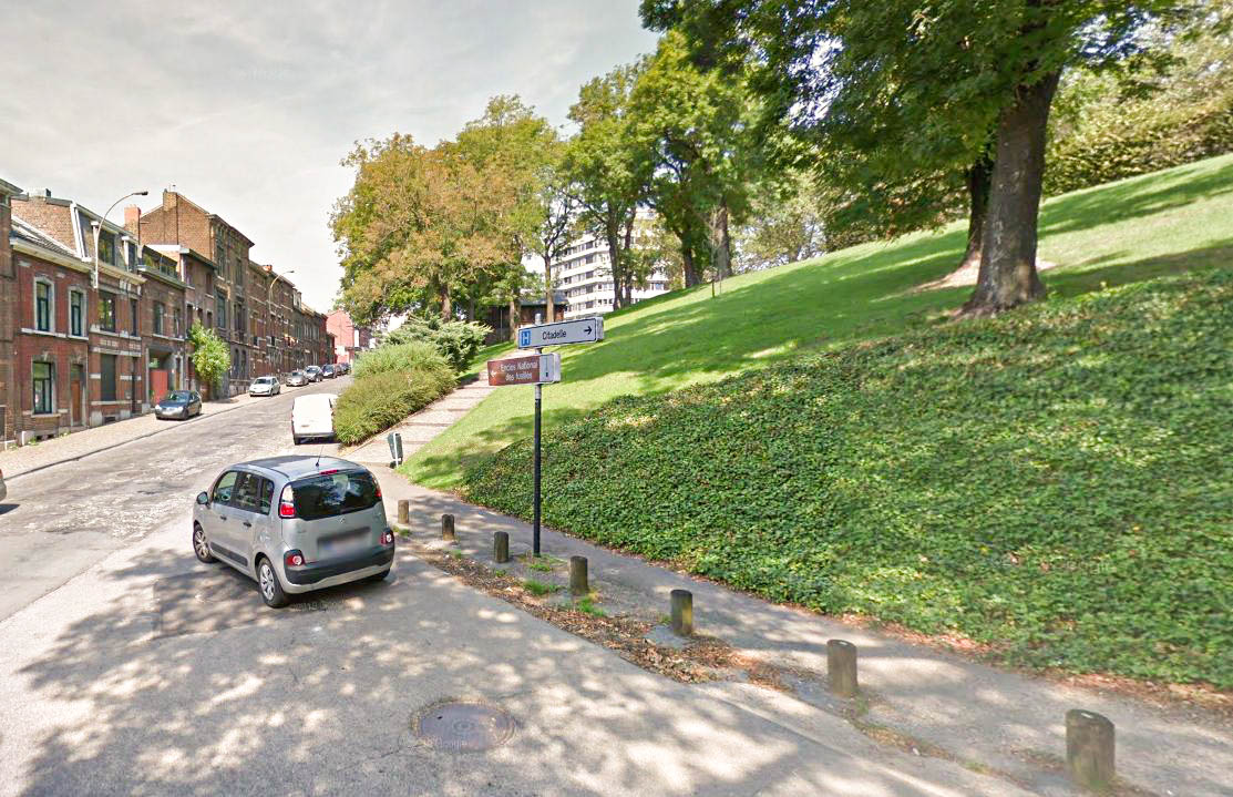 Le haut de la rue Montagne Sainte-Walburge fermé à la circulation