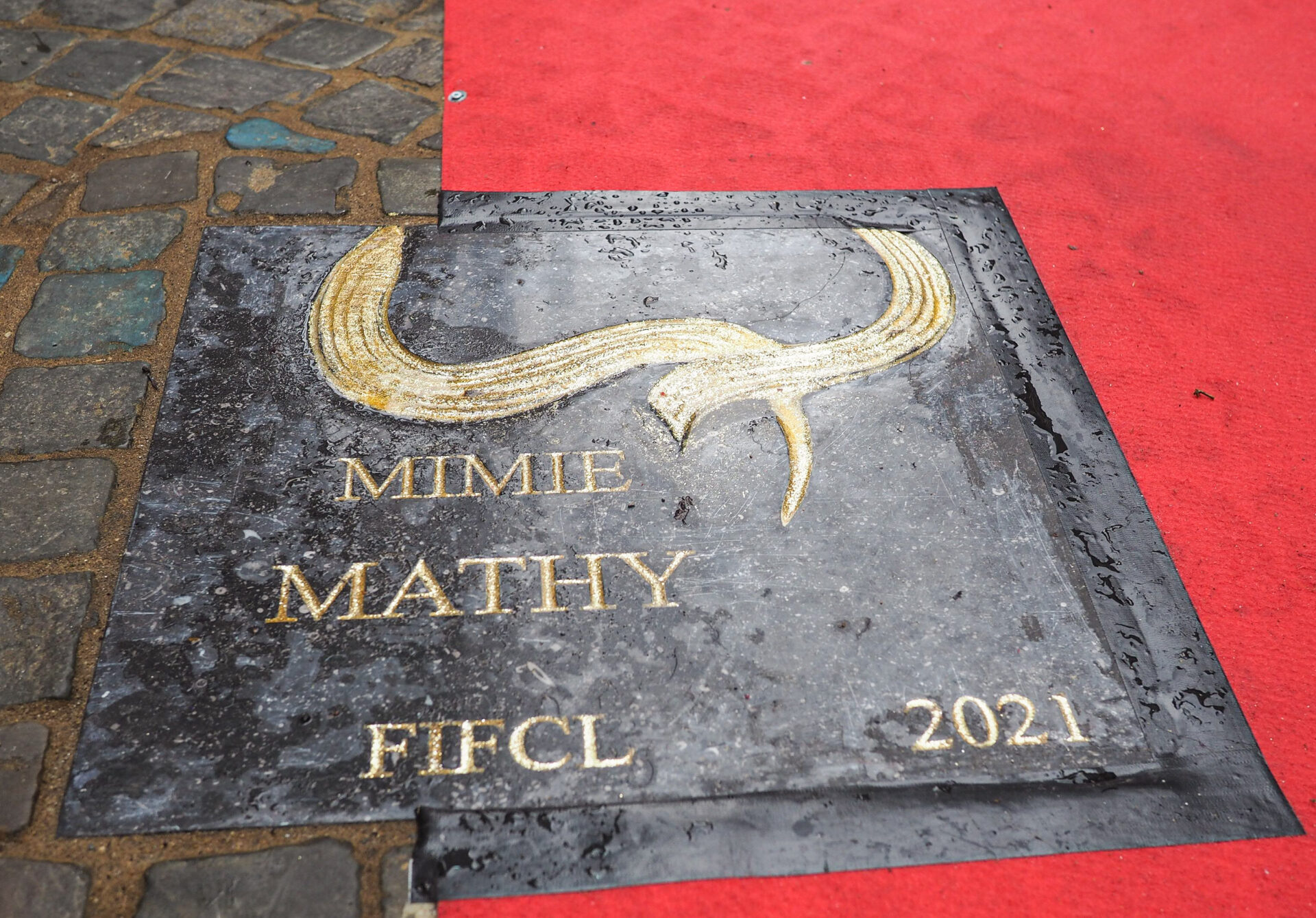 Espérons que l’hommage à Mimie Mathy incrusté rue Pont d’Avroy ne devienne pas une « fake dalle »
