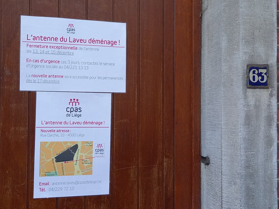 L’antenne du CPAS du Laveu déménage