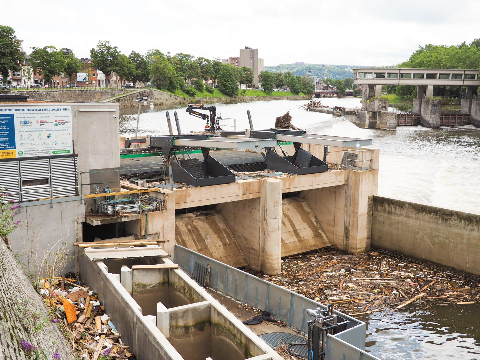 Impactée par les inondations sur l’Ourthe, la centrale hydroélectrique de Chênée refonctionne