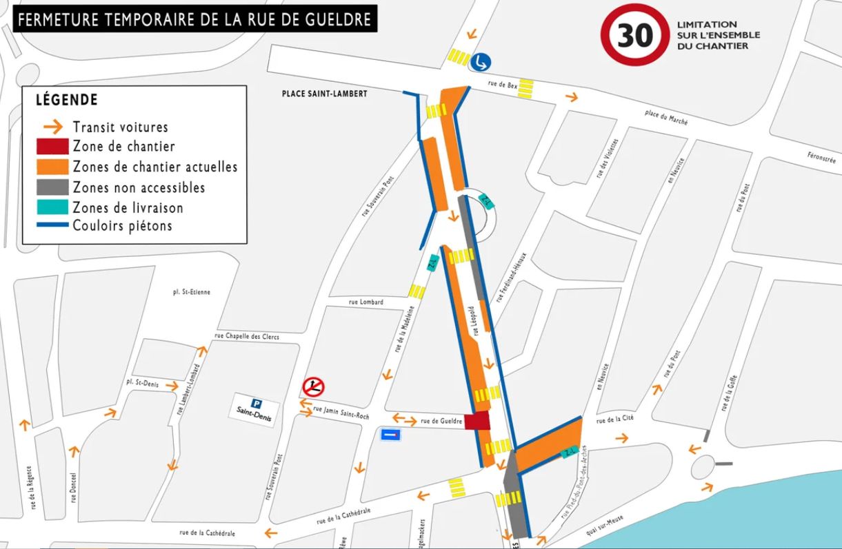 Fermeture temporaire de la rue de Gueldre et de la rue Darchis