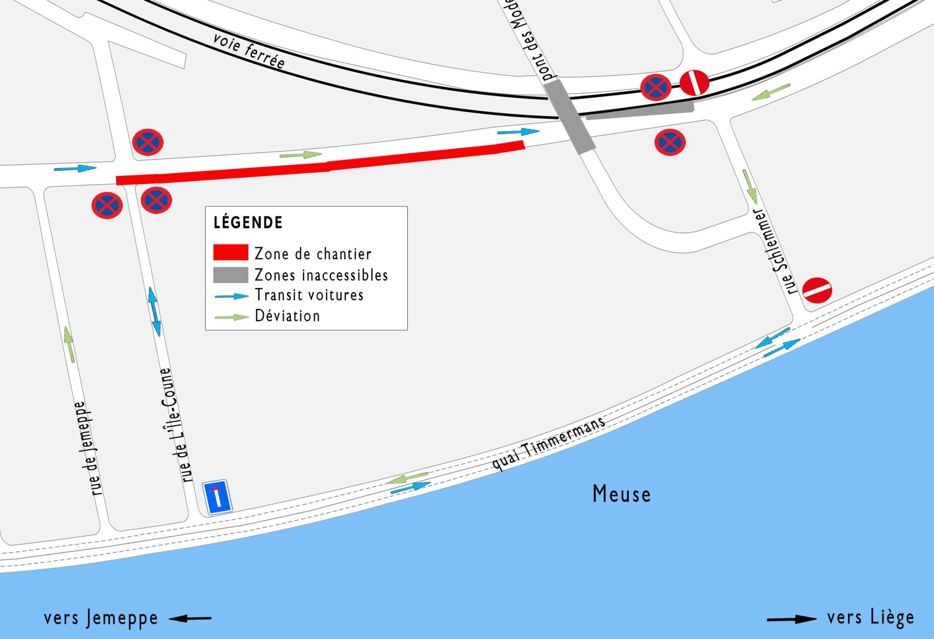 Travaux du côté de la rue Ernest Solvay