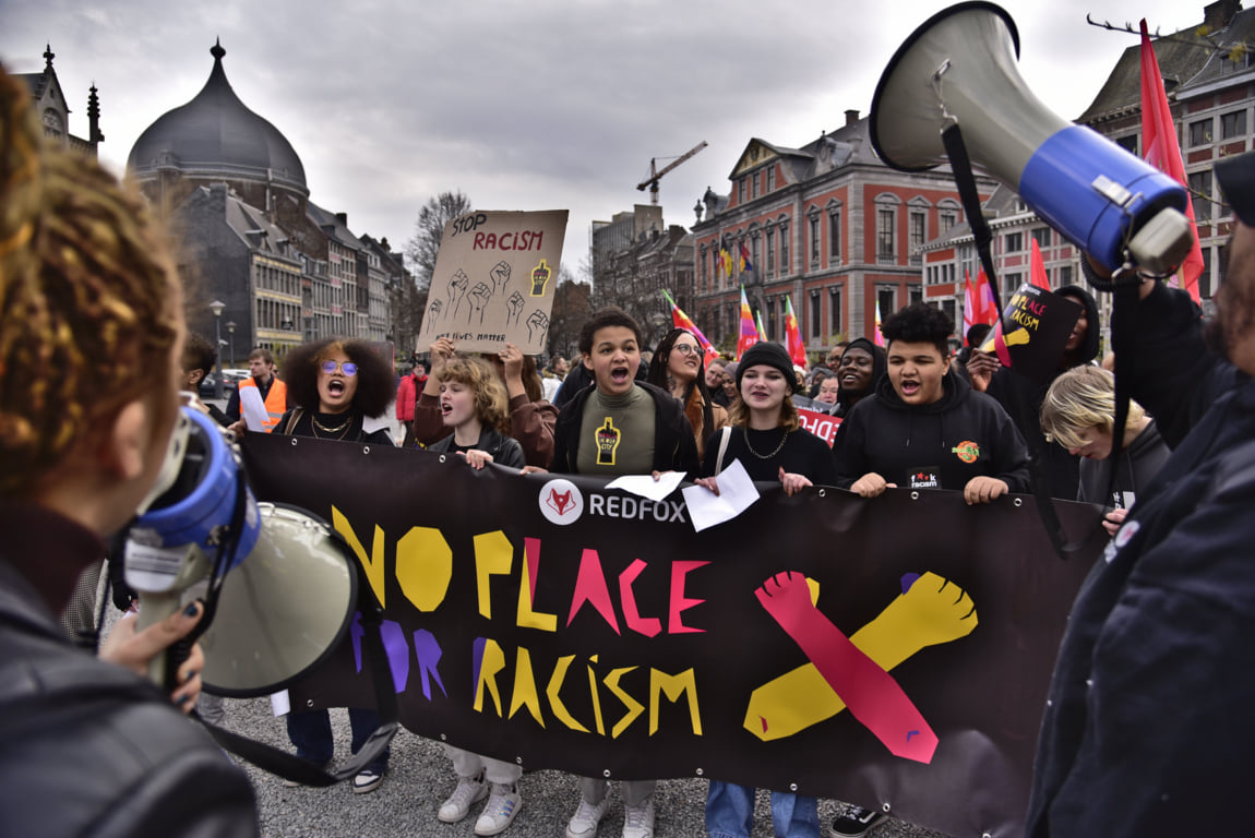 Manifestation contre le racisme dans le centre-ville