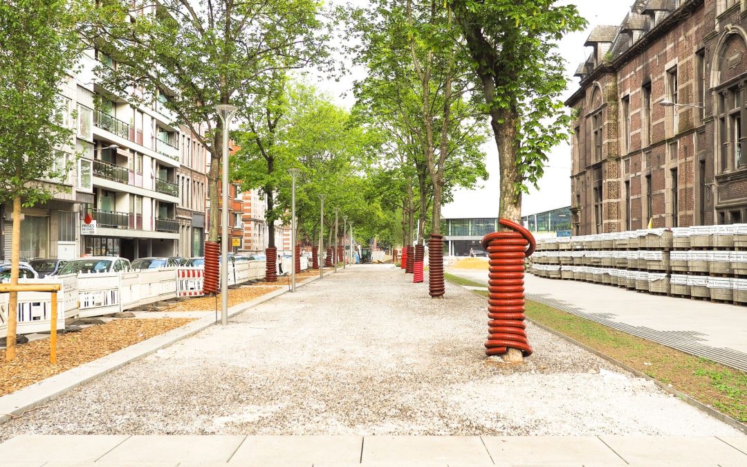 Les travaux de la vaste Rambla végétalisée du boulevard de la Constitution avancent bien