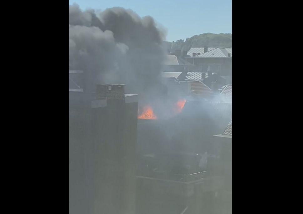 Gros dégagements de fumée hier suite à un incendie rue de la Casquette
