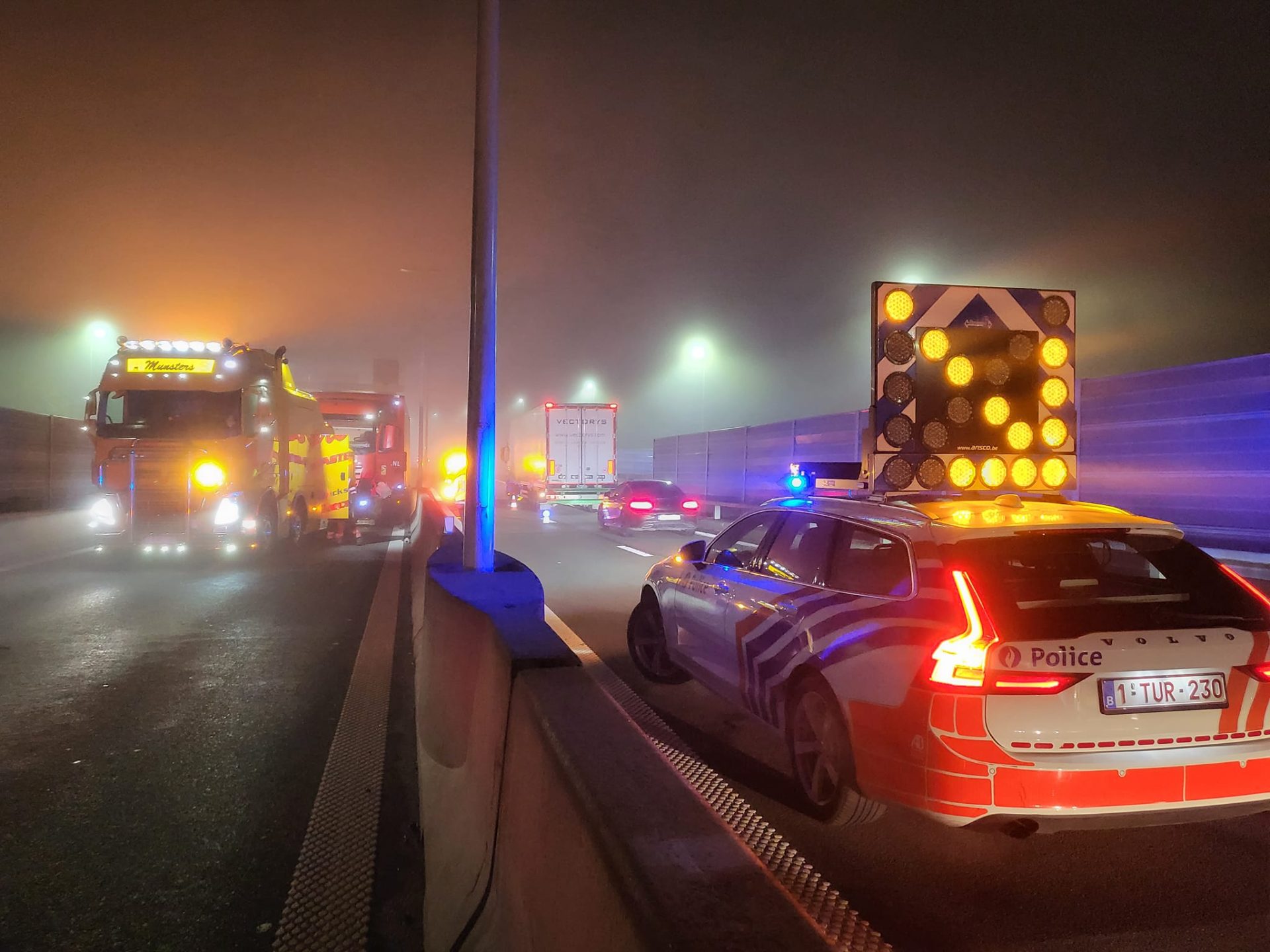 Accident de camion dans le tunnel de Cointe et gros embouteillages