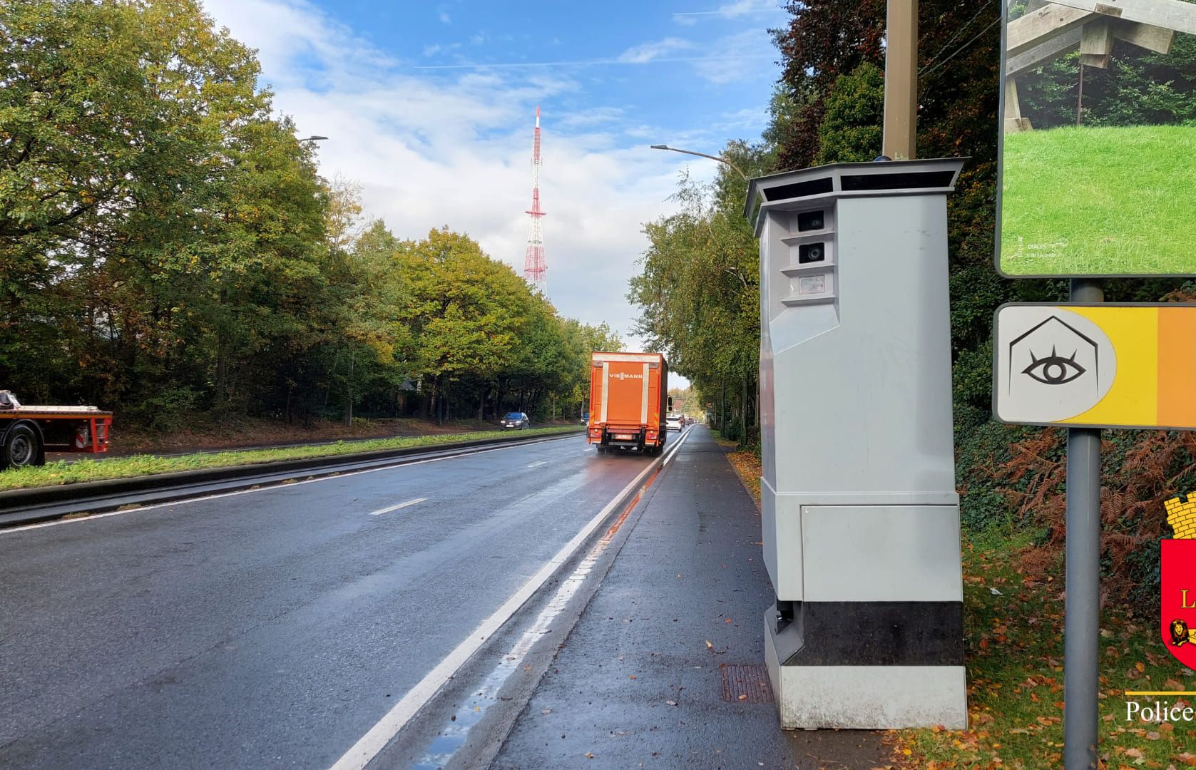 Le Lidar est placé depuis hier sur la route du Condroz