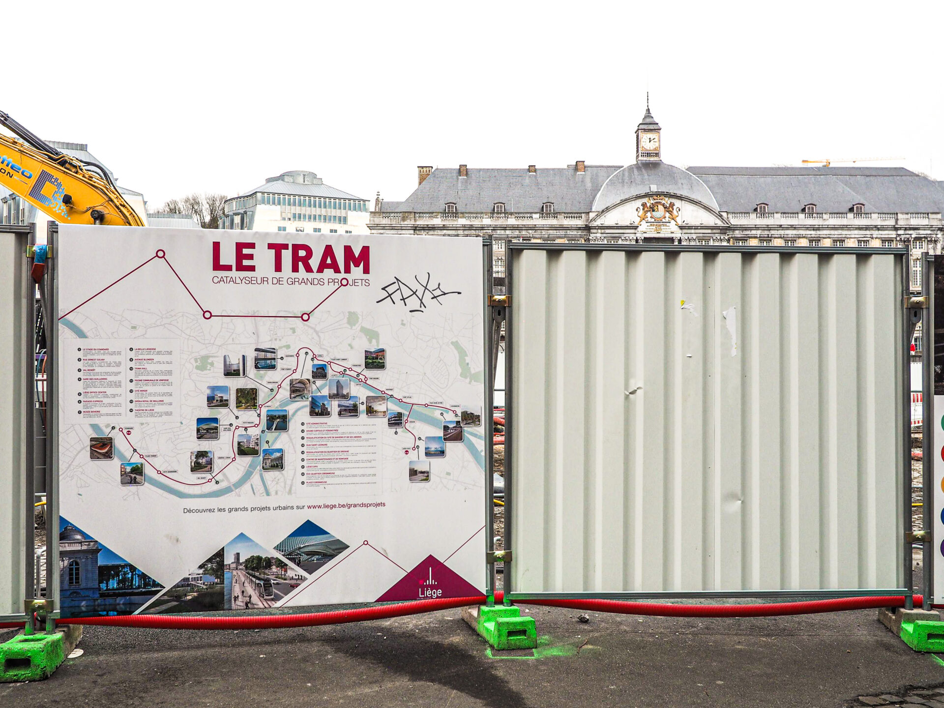 Tram: reprise des travaux place Saint-Lambert, place du Marché et rue de Bex