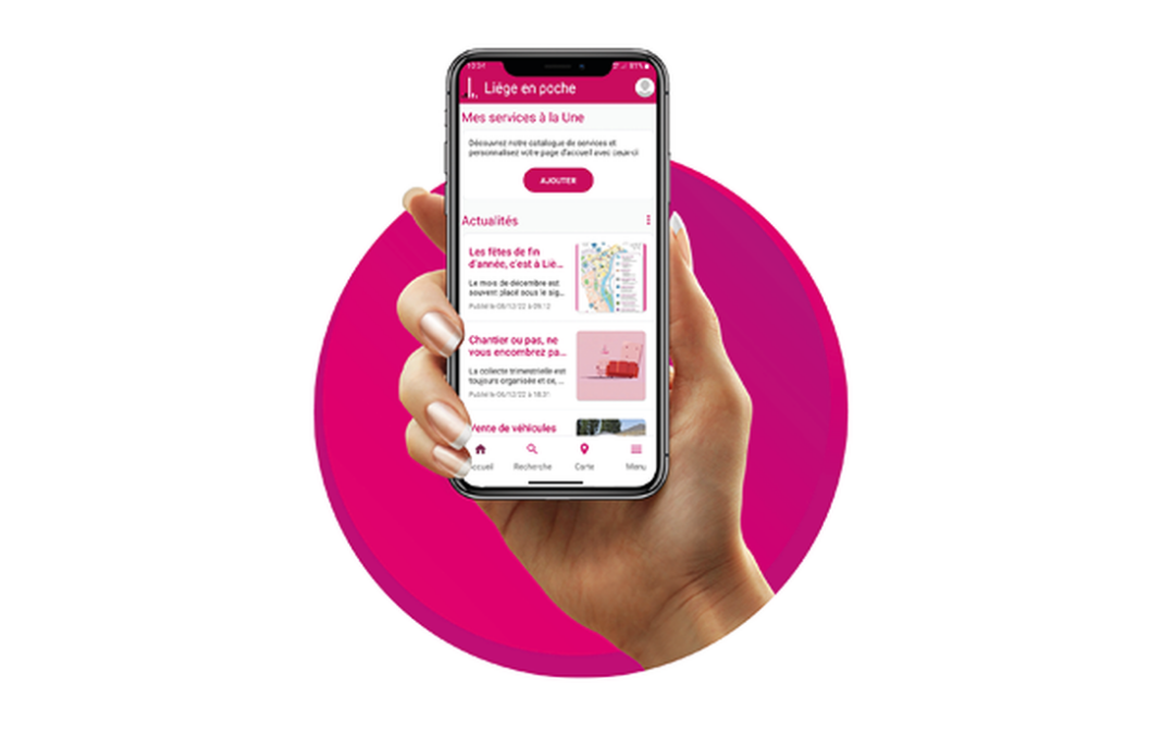 Rappels pour sortir ses poubelles, services publics, renseignements,… : voici la nouvelle application « Liège en poche »