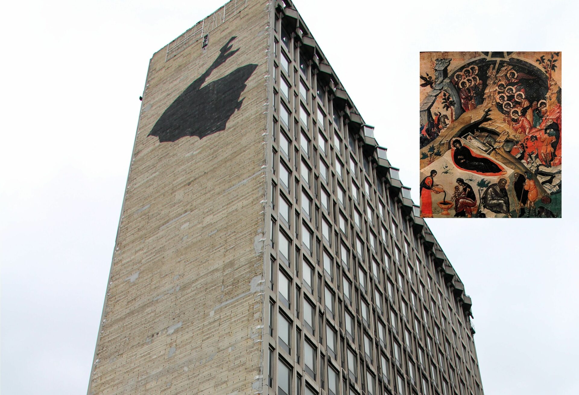 L’œuvre en forme de tache sur la Cité administrative expliquée par son auteur: voici l’icône qui a servi de modèle