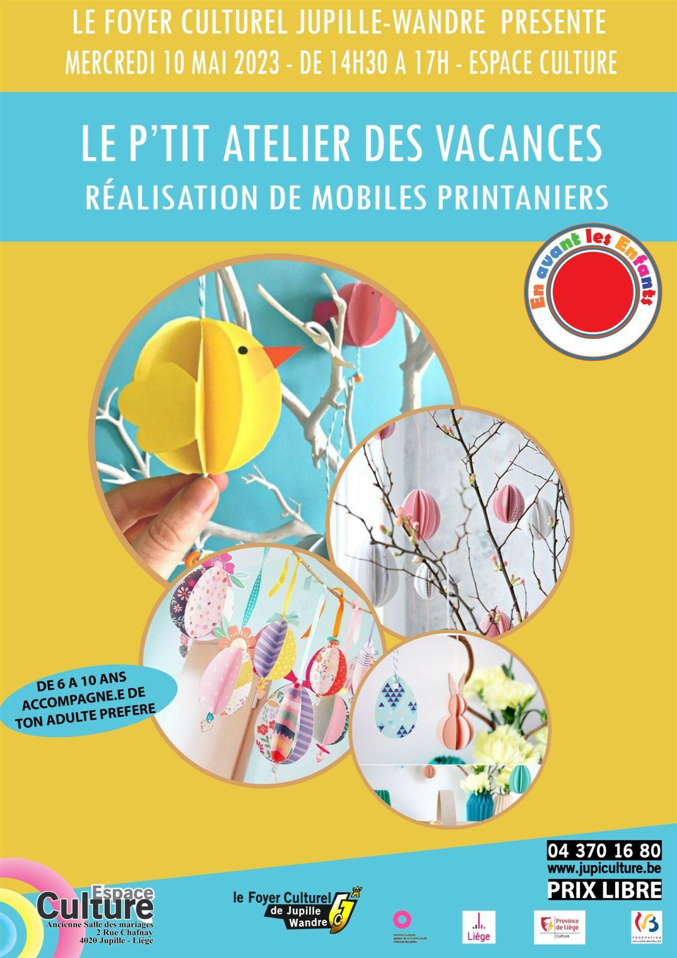 Le p'tit atelier des vacances