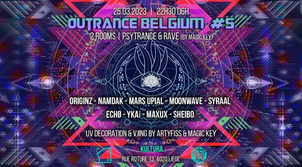 Agenda ► Outrance Belgium 5 – 2 ROOMS – Psytrance & Rave