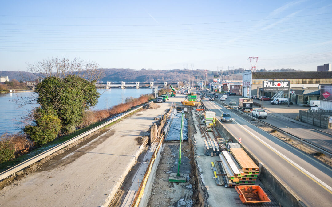 Retard de 4 mois et nouvelle phase de chantier pour le chantier de transformation de l’E25/A25 en boulevard urbain à Droixhe