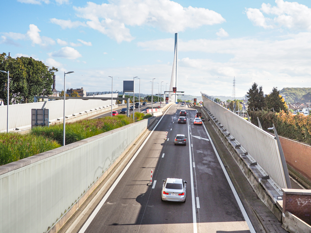 Circulation ralentie et sortie fermée sur l’autoroute au niveau du tunnel de Cointe