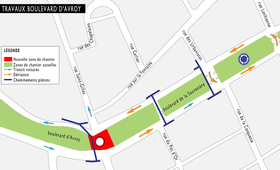 Plus possible de tourner directement vers la rue Saint-Gilles en venant du boulevard d’Avroy