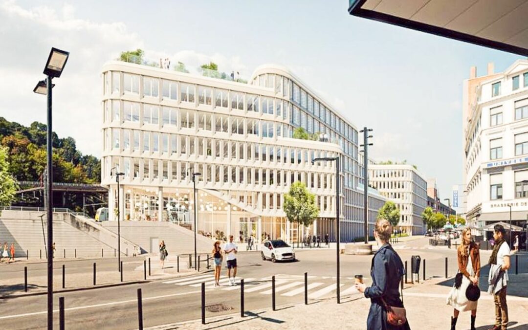 Le projet de nouvel immeuble rue du Plan Incliné, près de la gare des Guillemins, se dévoile