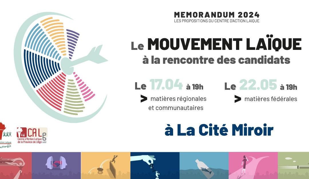 Agenda ► Le mouvement laïque à la rencontre des candidats (Communautés et Régions)