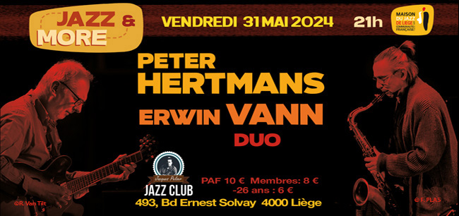 Agenda ► Jazz& More: Erwin Vann & Peter Hertmans duo “Compassion”