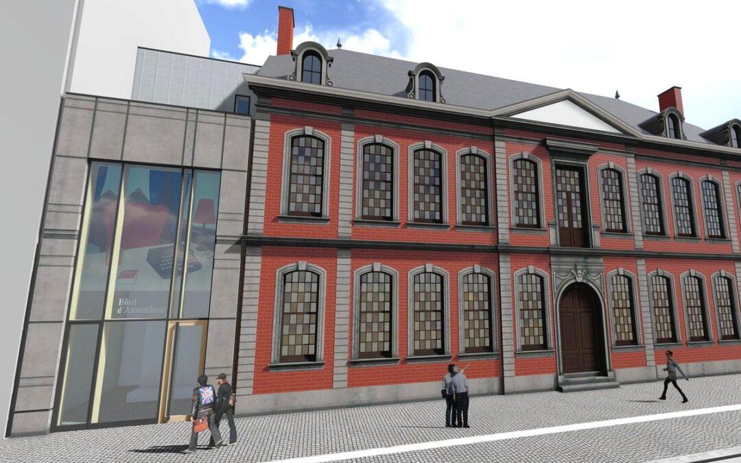 Démolition d’un bâtiment jouxtant le musée d’Ansembourg pour faire place à une extension contemporaine