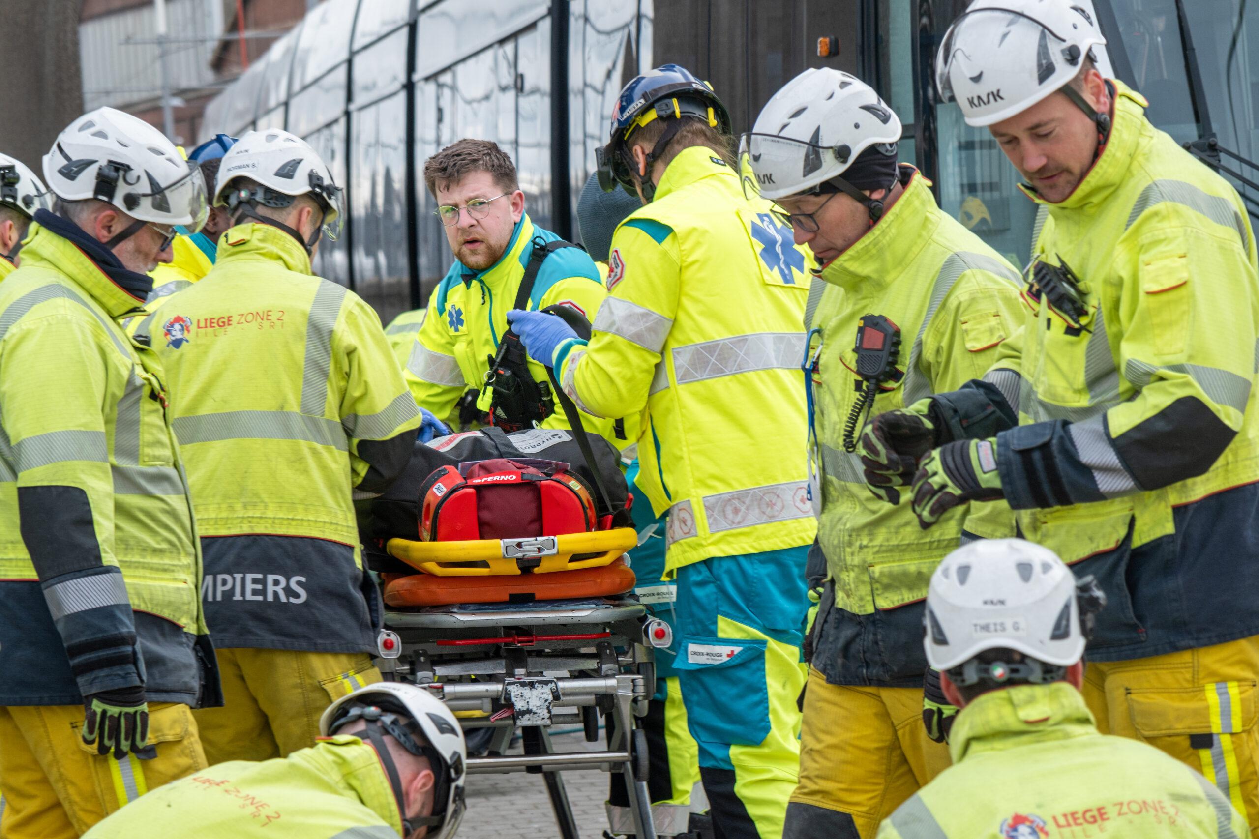 Le tram heurte un piéton à Sclessin: tous les services de secours mobilisés pour cet exercice grandeur nature