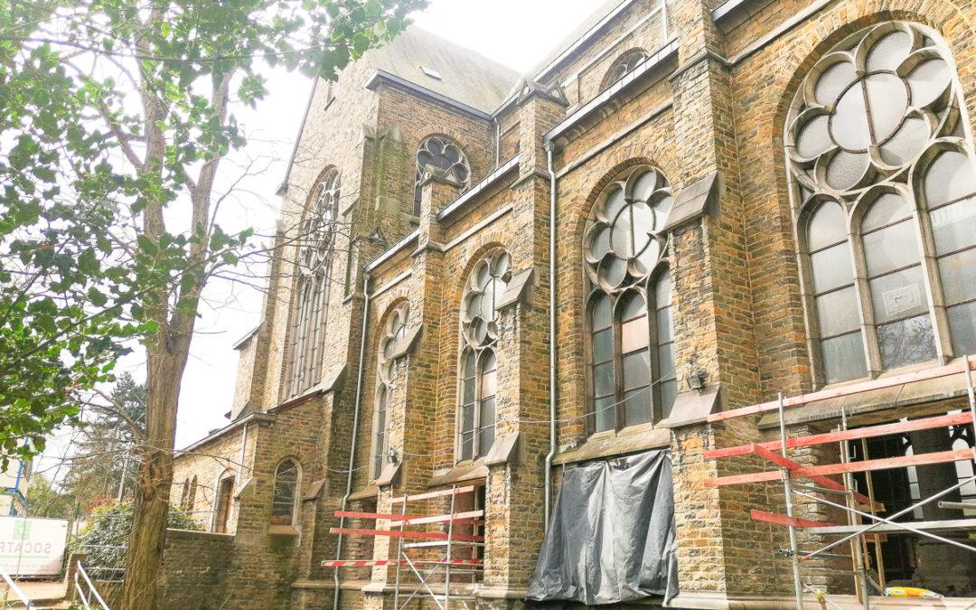 Une église liégeoise en train d’être transformée en centre d’hébergement pour femmes en difficultés